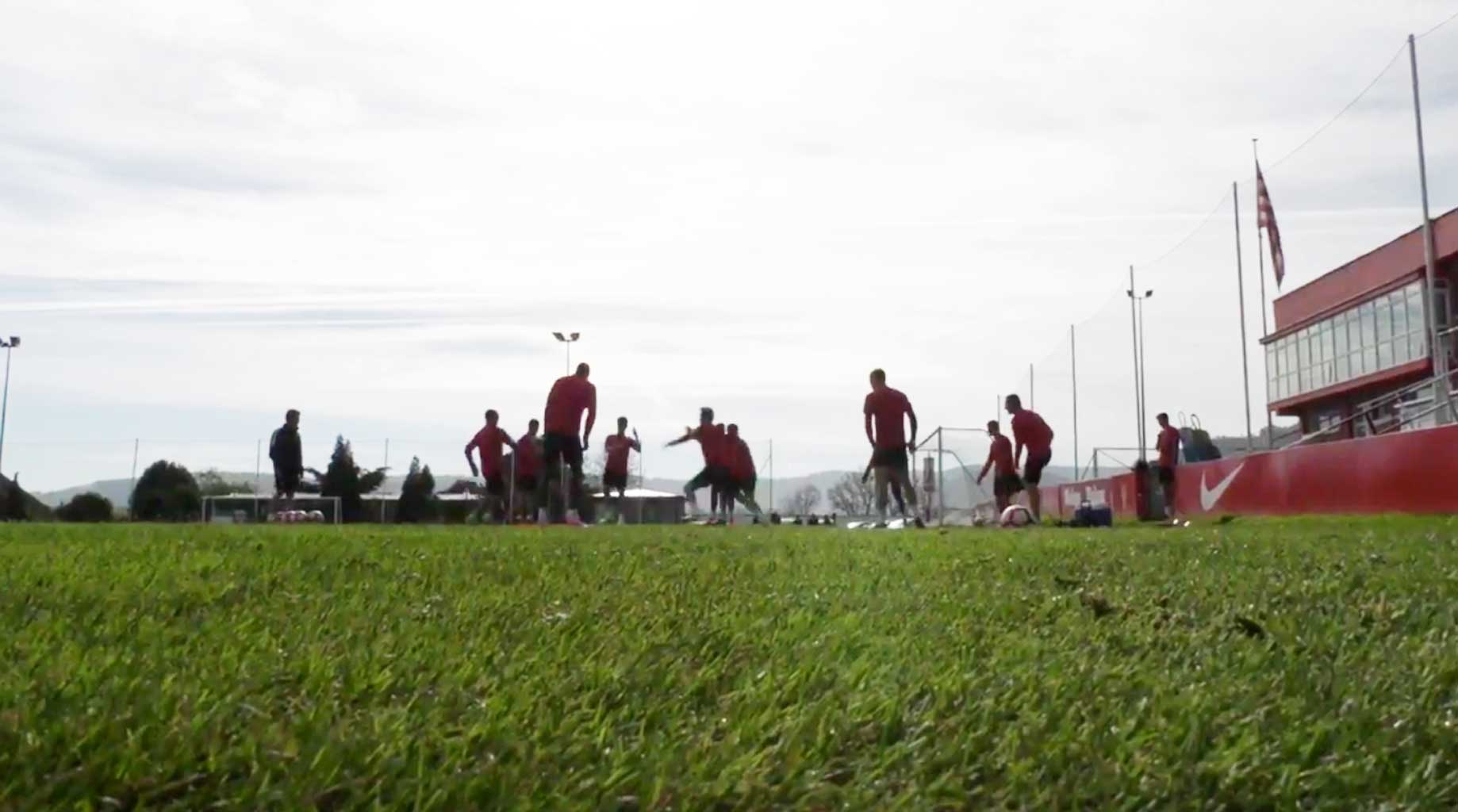 Plan de trabajo del Sporting para preparar el partido contra el Sevilla Atlético Sporting1905