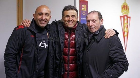 El Sporting-Barça reunió a Quini, Abelardo y Luis Enrique Sporting1905