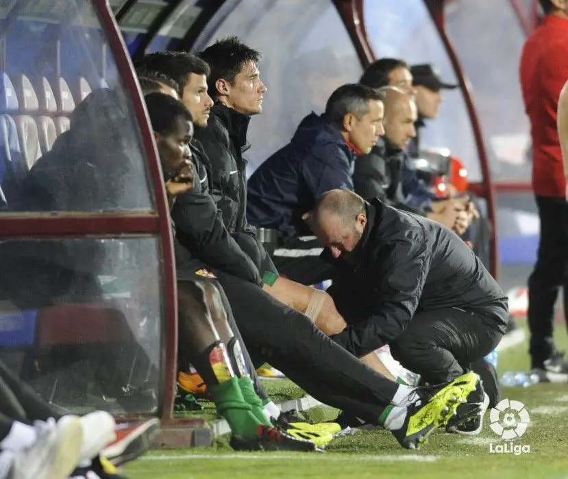 Espeso y Pablo Pérez en el parte médico Sporting1905