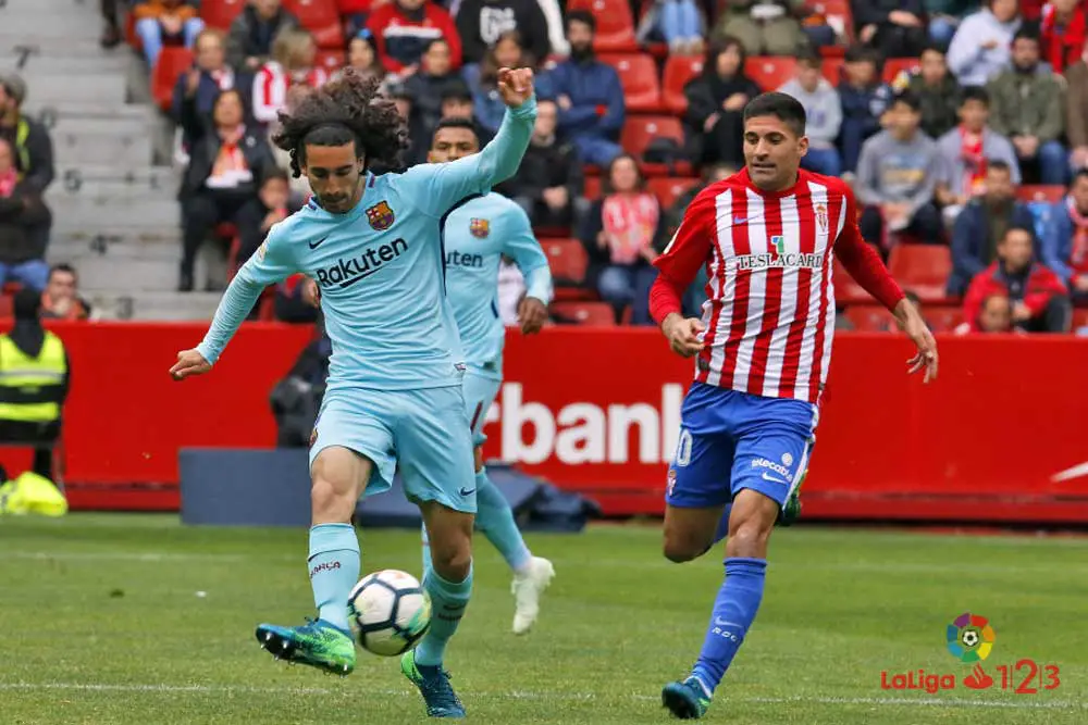 El Barça B termina con la buena racha del Sporting en El Molinón Sporting1905